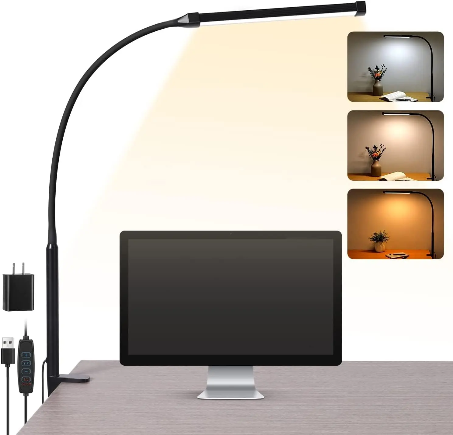 Home Lighting & Decor St Catharines On - Flexible LED Desk Lamp With Clamp,