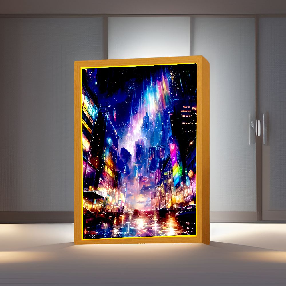 Lighting Room Decor Photo - Beautiful City Light Painting Photo Frame