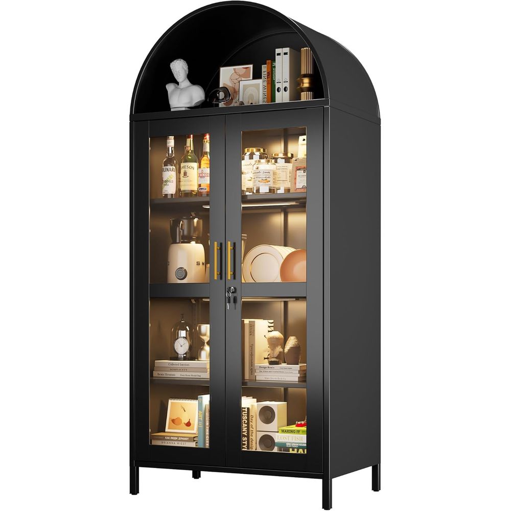 Home Lighting & Decor St Catharines On - 78.74 High Metal Arched Cabinet with