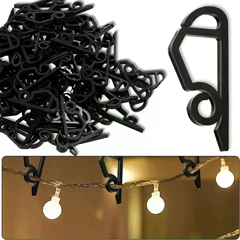 String Light Outdoor - Outdoor Gutter Hooks Christmas Light Clip