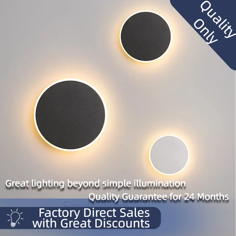 Foyer Lighting Wall Decor - Nordic Minimalist Round LED Wall Light,