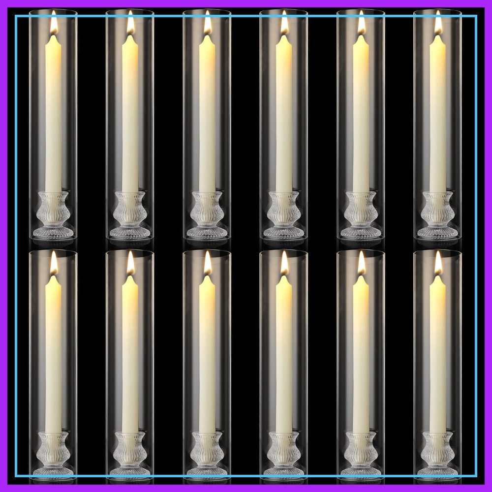 Candle Holder Set - 12 Sets 24 Pcs 12 inch