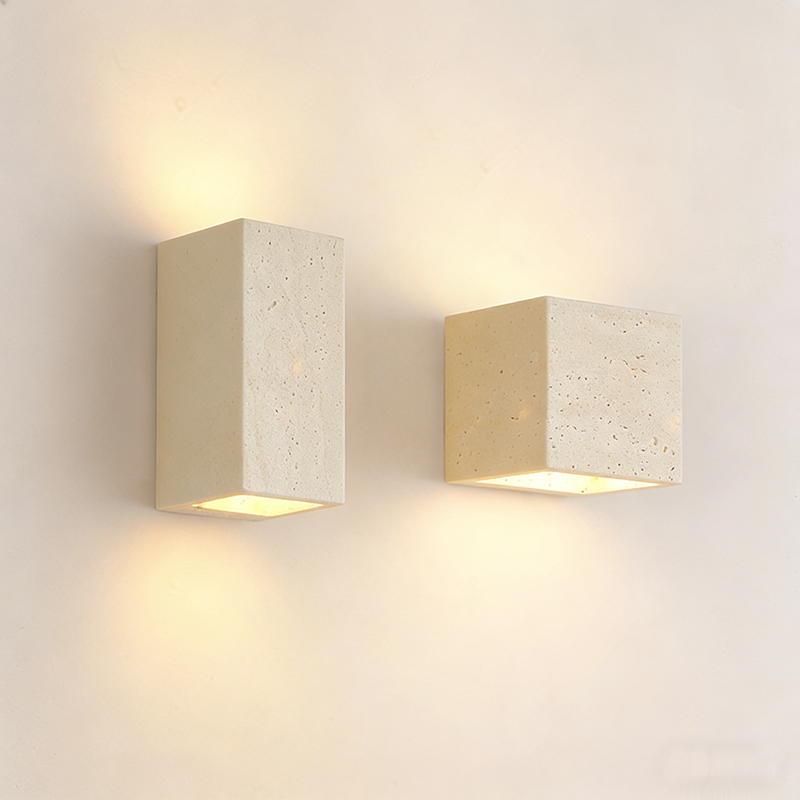 Foyer Lighting Wall Decor - Modern Nordic Rectangle Wall Lamp Stone