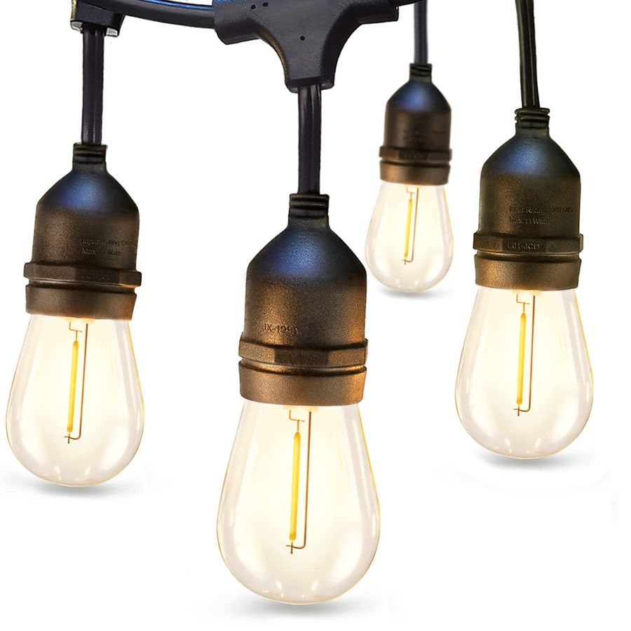 String Light Outdoor - LED Outdoor String Lights 24FT with