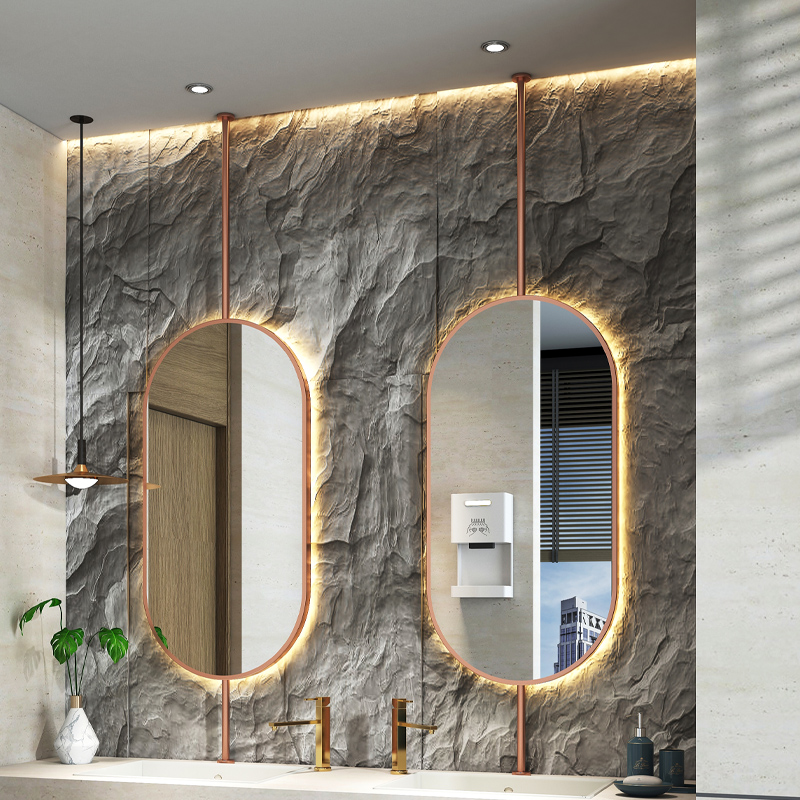 Furniture Lighting & Decor Magazine - Size60x90cm Ceiling Oval Hanging Mirror Modern
