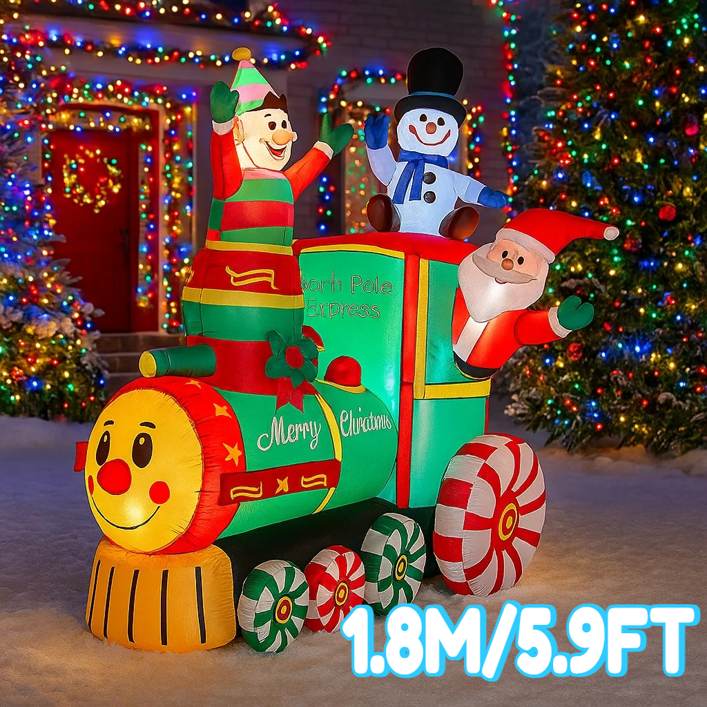 1.8M/5.9FT Inflatable Santa Cl - Santa'S Elves Holiday Lighting & Decor Llc 评论和价格