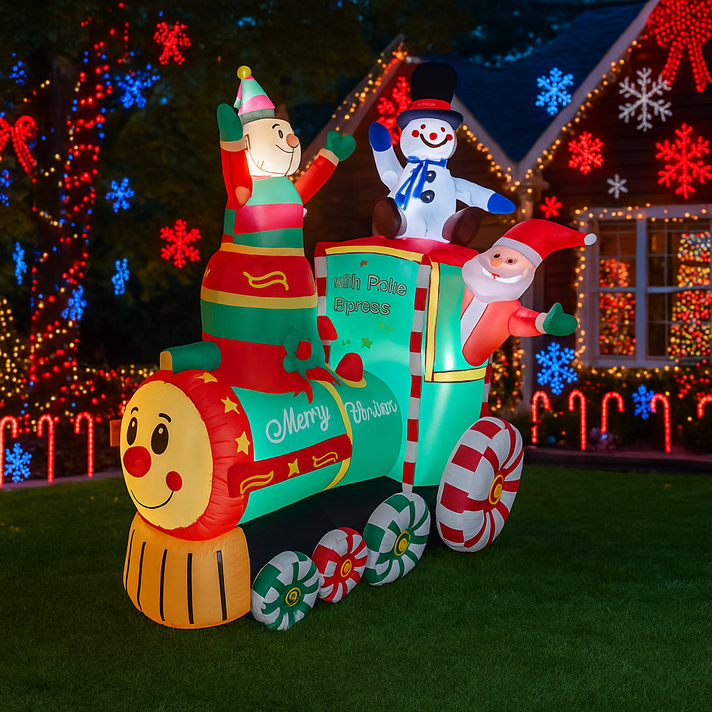 1.8M/5.9FT Inflatable Santa Cl - Santa'S Elves Holiday Lighting & Decor Llc 评论和价格