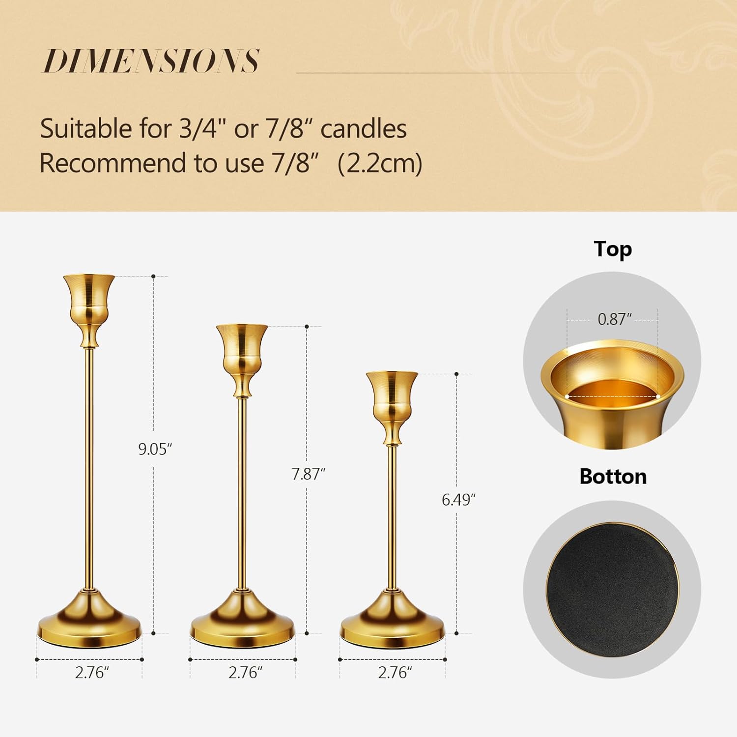 Metal Taper Candle Holders Set - Candle Holder Set 评论和价格