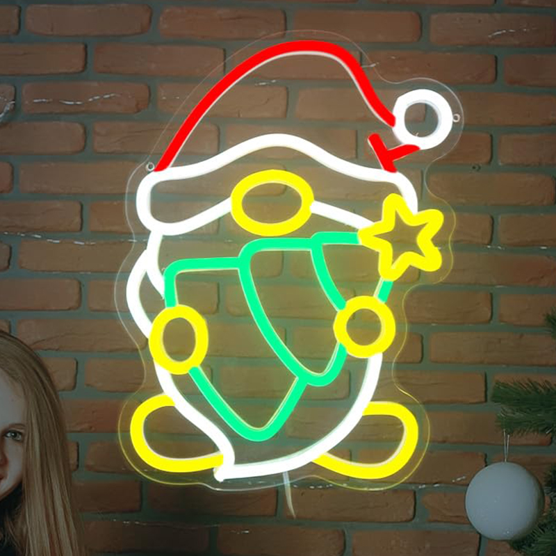 Christmas Elf Neon Sign USB Po - Santa'S Elves Holiday Lighting & Decor Llc 评论和价格