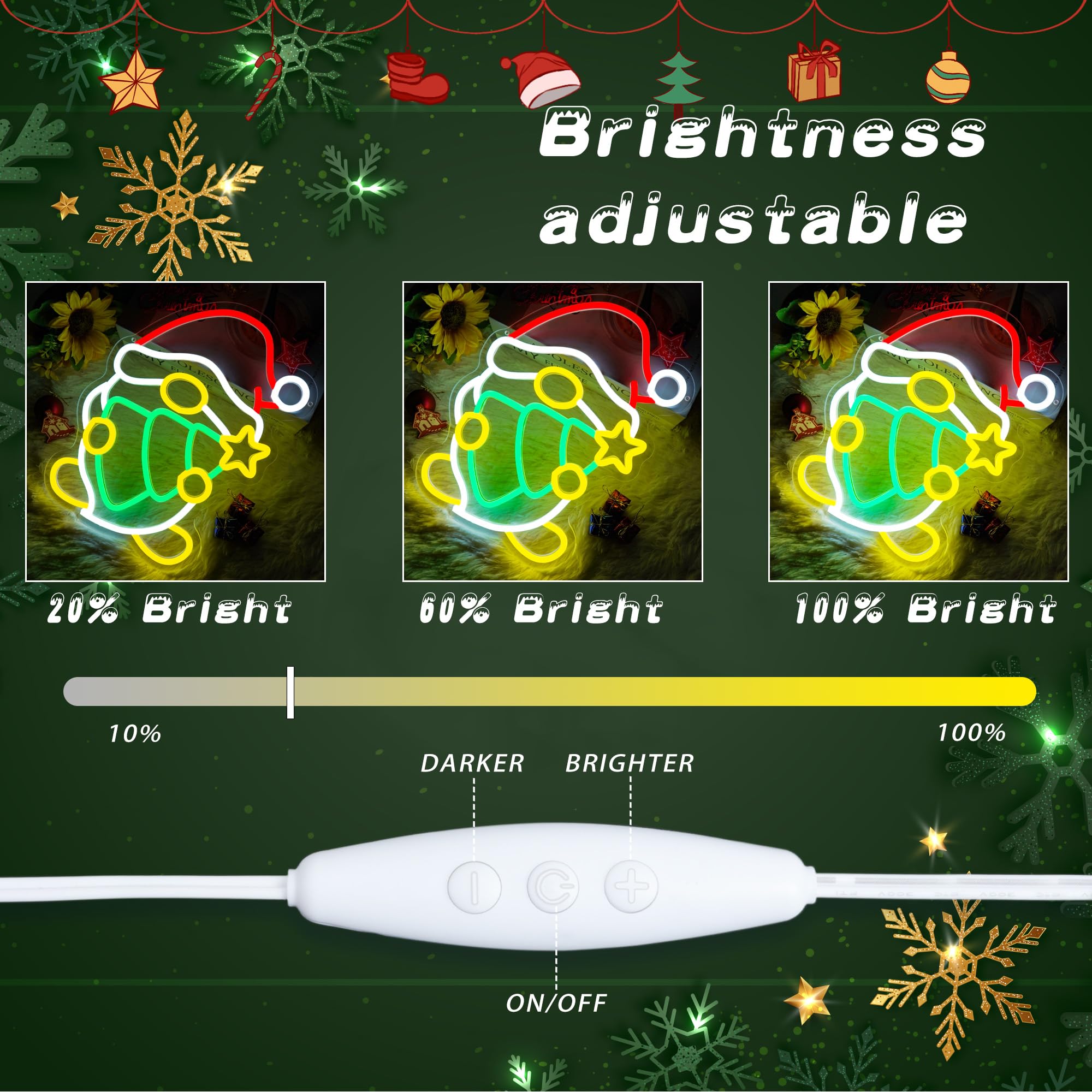 Christmas Elf Neon Sign USB Po - Santa'S Elves Holiday Lighting & Decor Llc 评论和价格