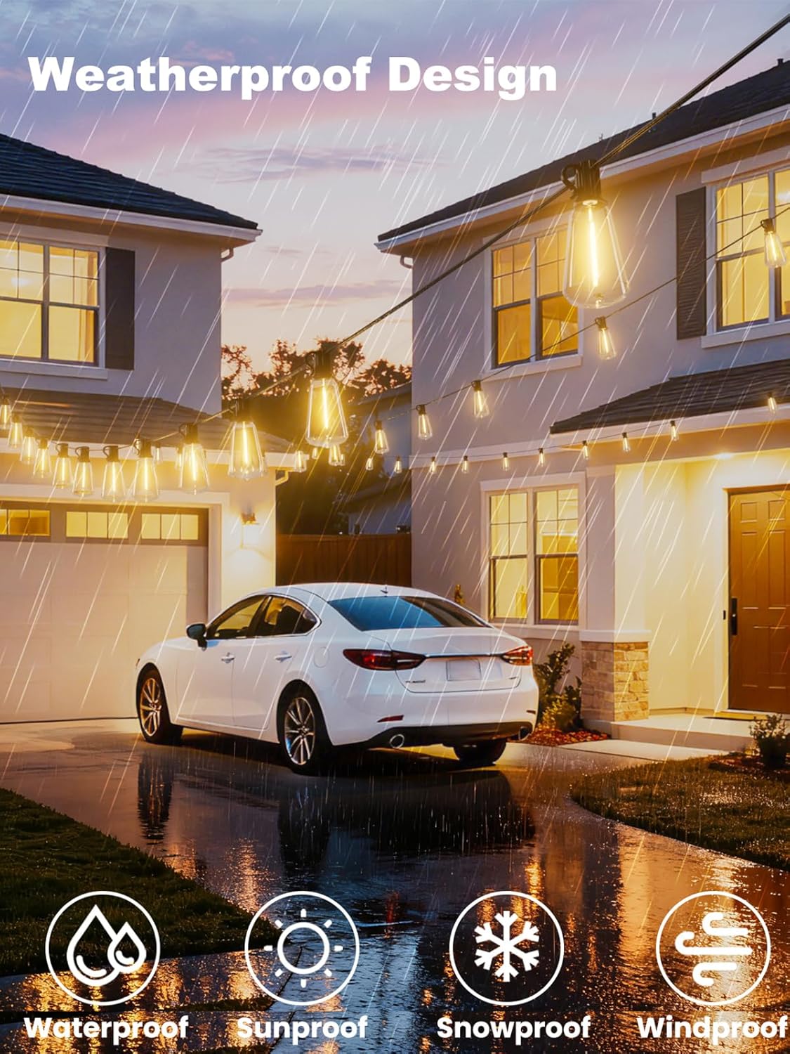 200FT Outdoor String Lights, 1 - String Light Outdoor 评论和价格