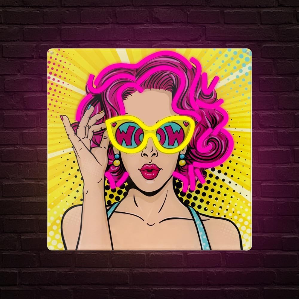 Wow Lady Neon Signs for Wall D - Lighting Decor Wow 评论和价格