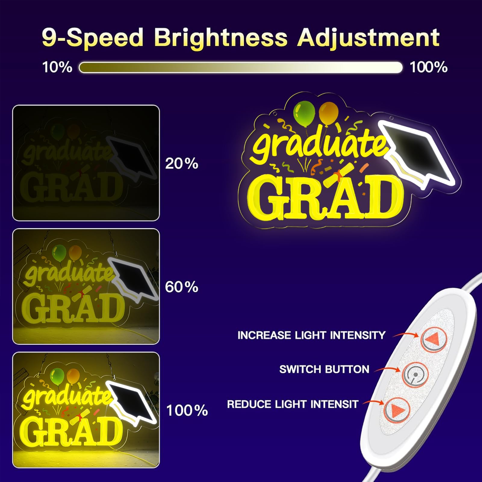Congrats LED Neon Sign Dimmabl - Lighting Room Decor Photo 评论和价格