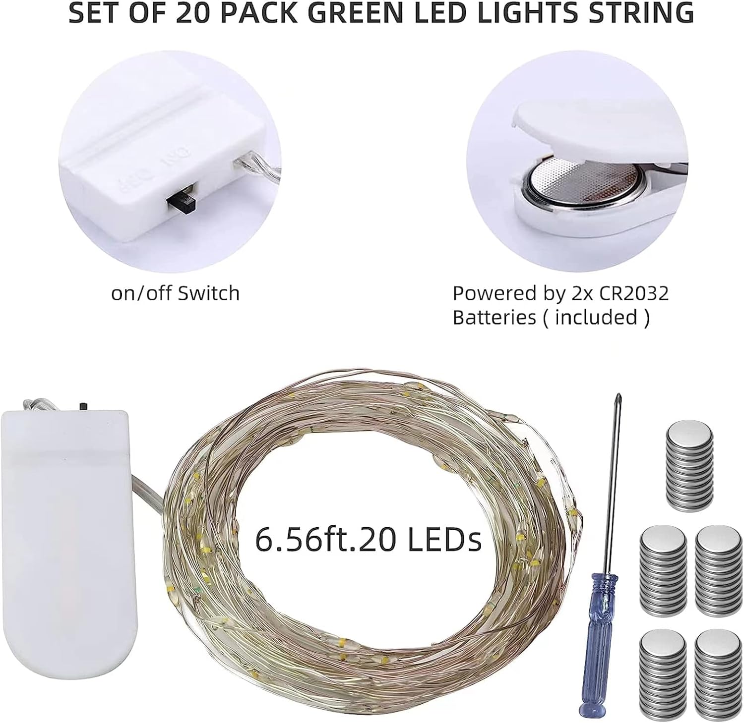 20 Pack Fairy Lights Battery O - Lighting Decor Wedding 评论和价格