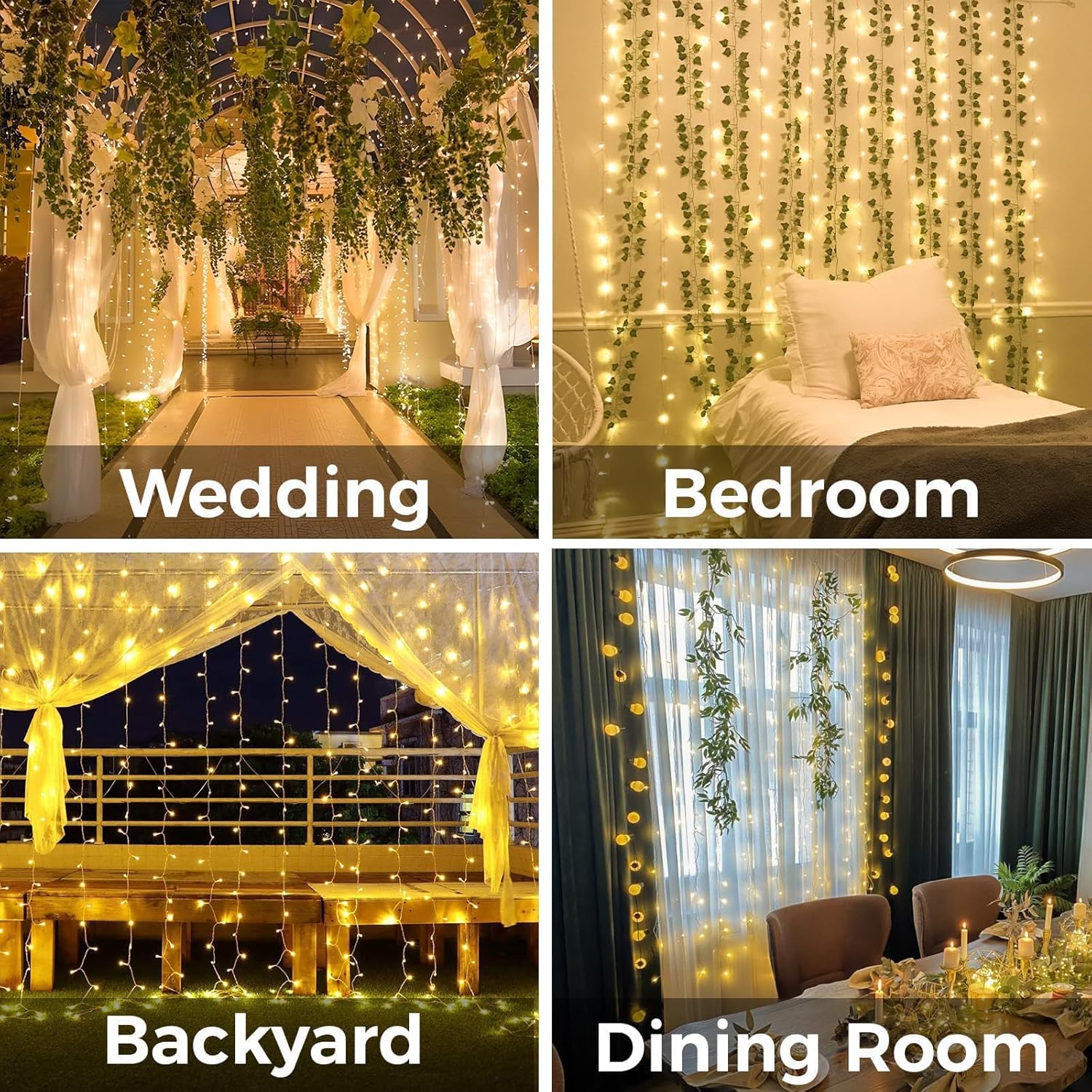 Curtain Lights For Bedroom 200 - String Light Outdoor 评论和价格