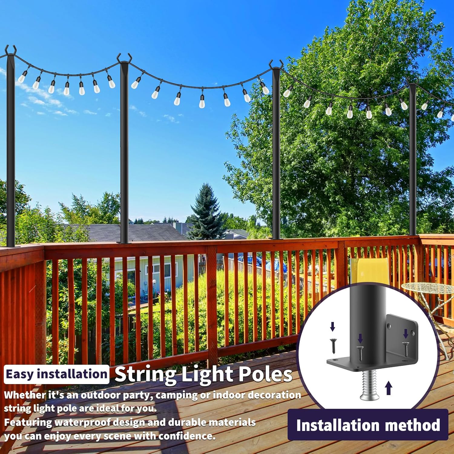 10 Pack 5 Ft Outdoor String Li - String Light Outdoor 评论和价格