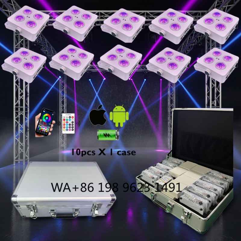 4X18W RGBWA+UV 6IN1 Mini Wirel - Lighting Decor Wedding 评论和价格