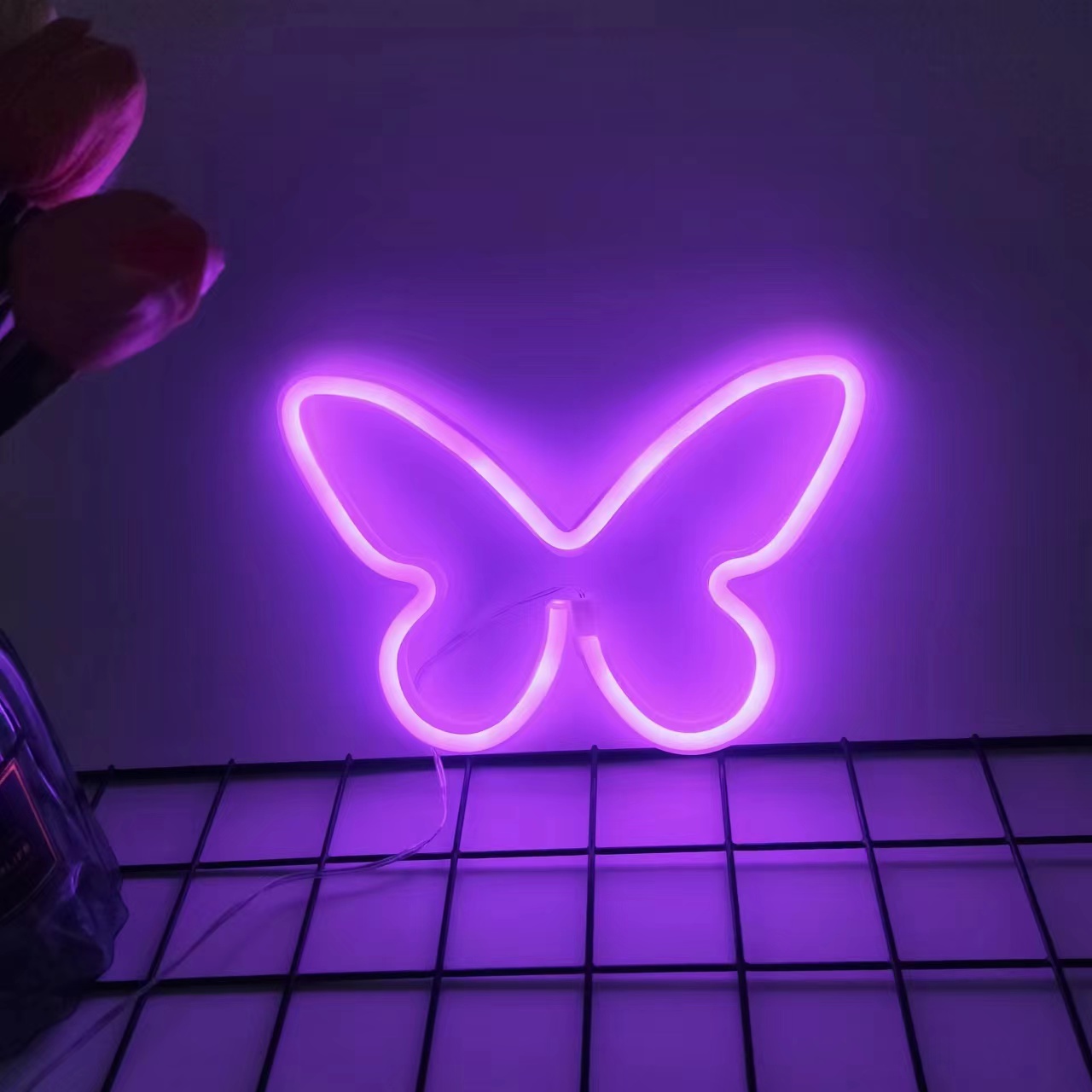 LED butterfly neon lights, USB - Foyer Lighting Wall Decor 评论和价格