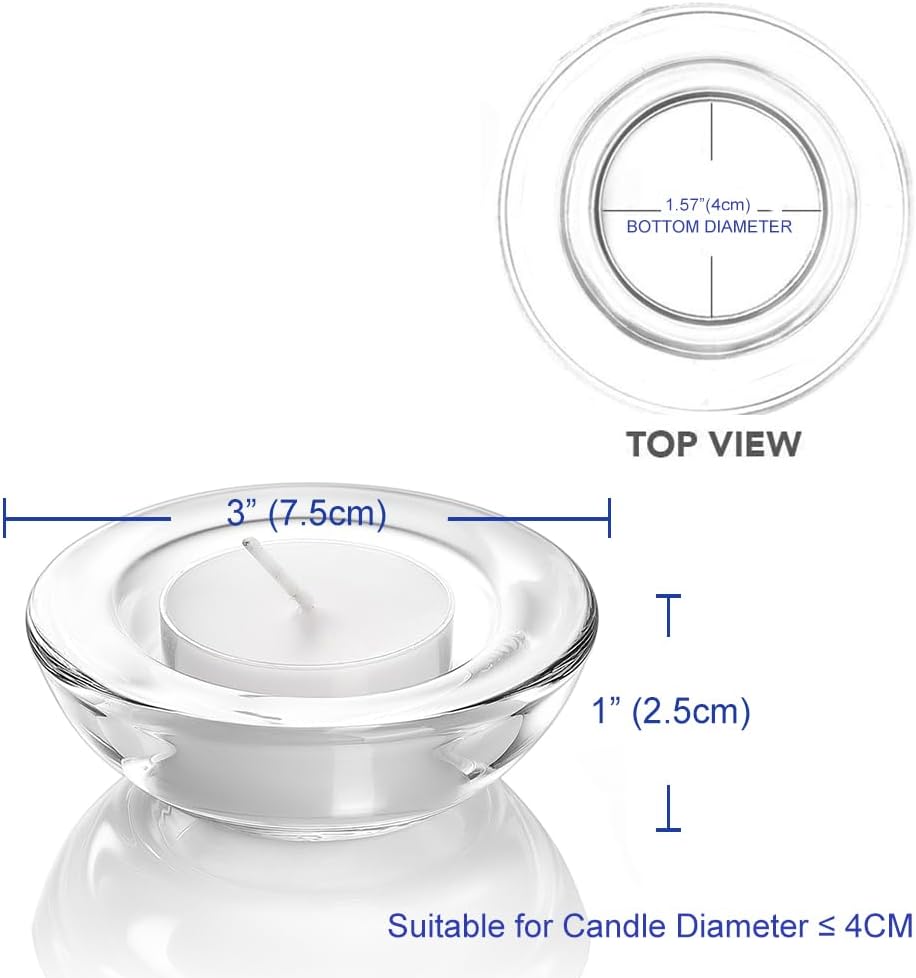 Set of 24 Clear Tealight Candl - Candle Holder Set 评论和价格