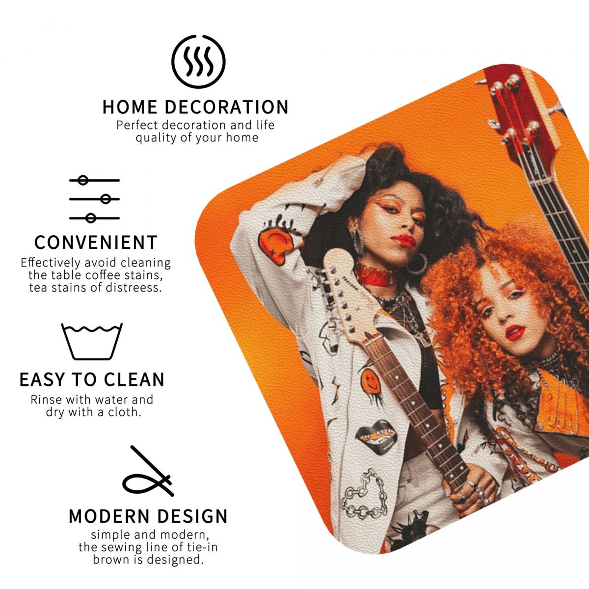 Nova Twins Coasters PVC Leathe - Nova Decor & Lighting Vase 评论和价格
