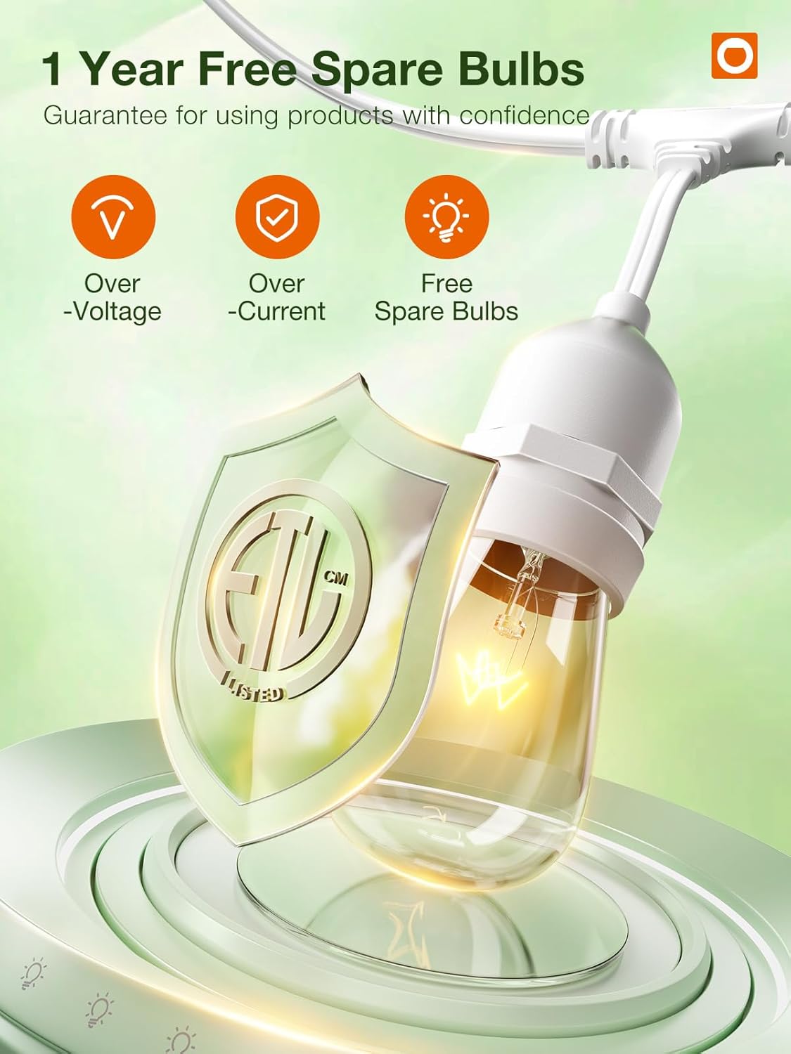 96FT Outdoor String Lights, 36 - String Light Outdoor 评论和价格