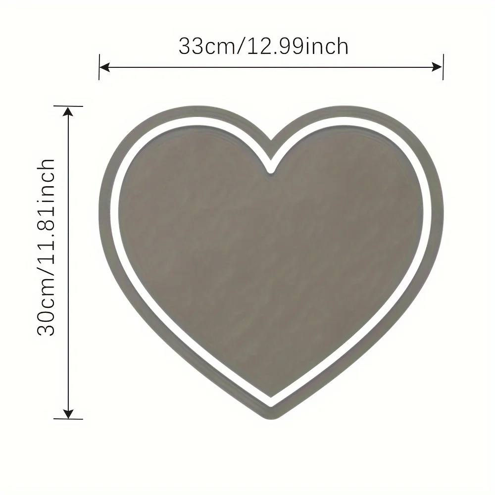 Heart Shape LED Mirror with Wa - Lighting Room Decor Photo 评论和价格