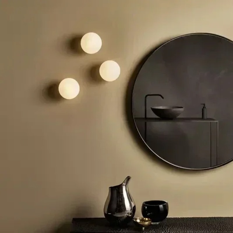 Modern White Wall Lamp Ball Gl - Foyer Lighting Wall Decor 评论和价格
