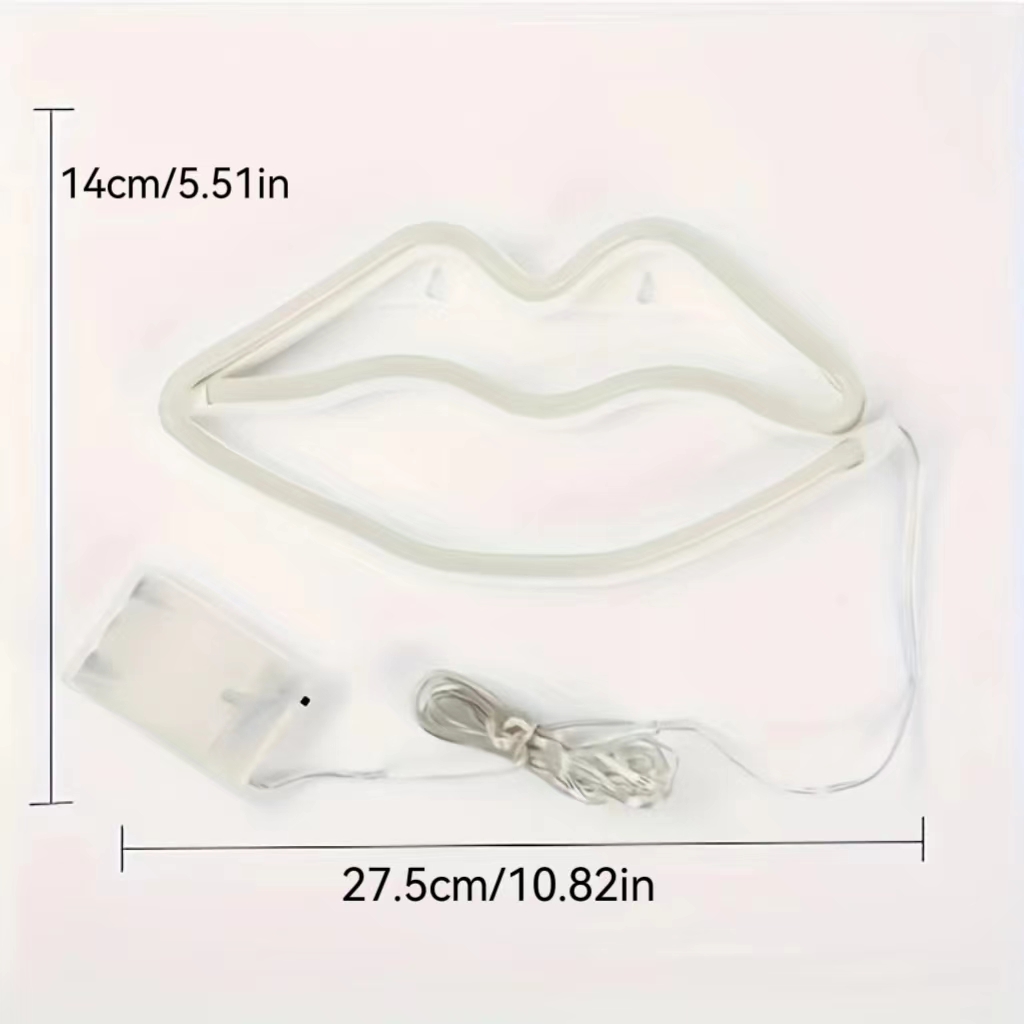 Pink lip shaped neon light, US - Foyer Lighting Wall Decor 评论和价格