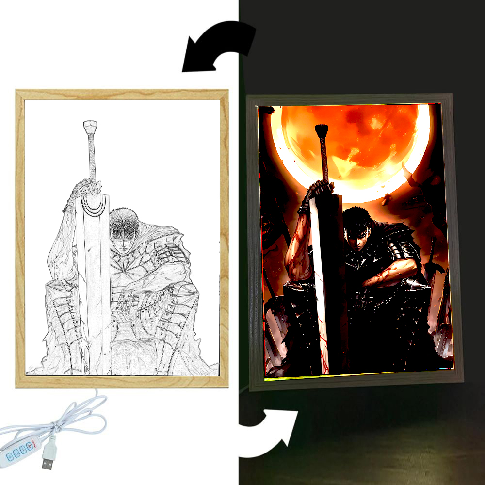 Anime Figure Light Painting Ph - Lighting Room Decor Photo 评论和价格