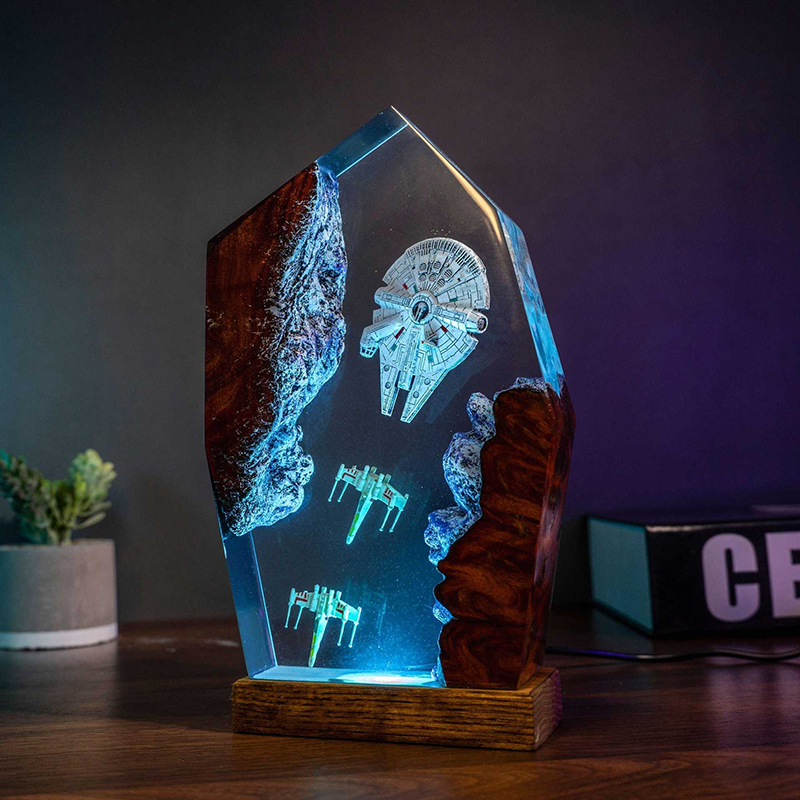 Table Resin Lamp Universe War  - Lighting Decor Wedding 评论和价格