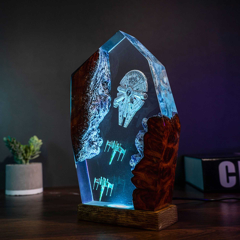 Table Resin Lamp Universe War  - Lighting Decor Wedding 评论和价格