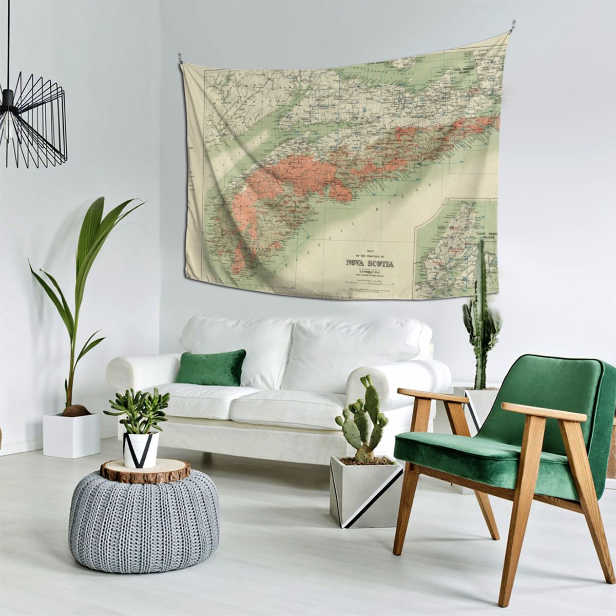 Vintage Geological Map of Nova - Nova Decor & Lighting Vase 评论和价格