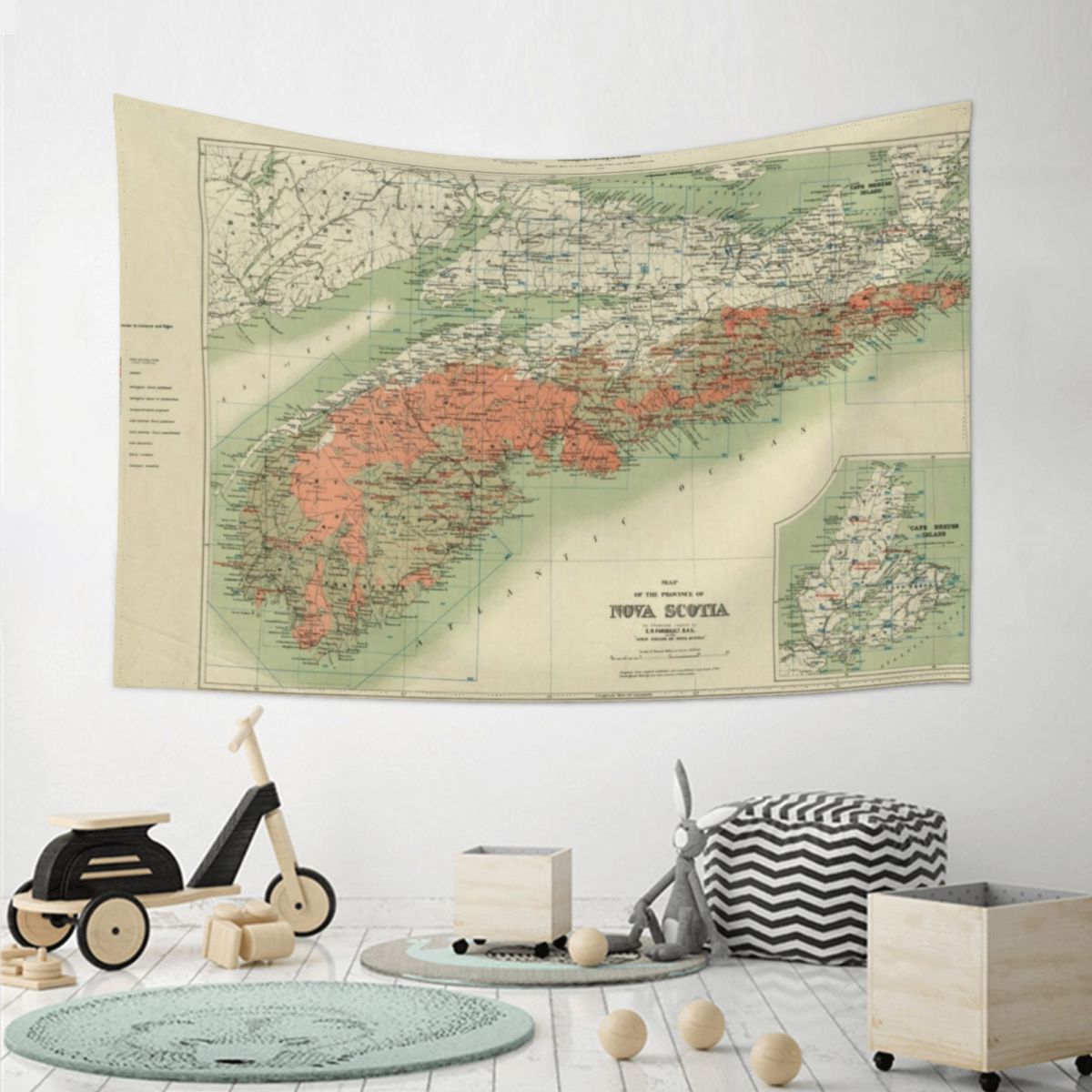 Vintage Geological Map of Nova - Nova Decor & Lighting Vase 评论和价格