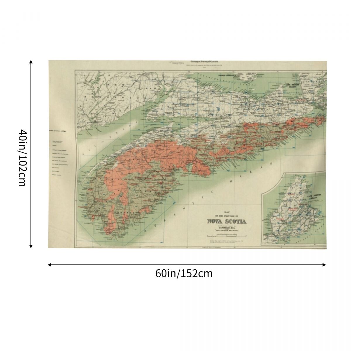 Vintage Geological Map of Nova - Nova Decor & Lighting Vase 评论和价格