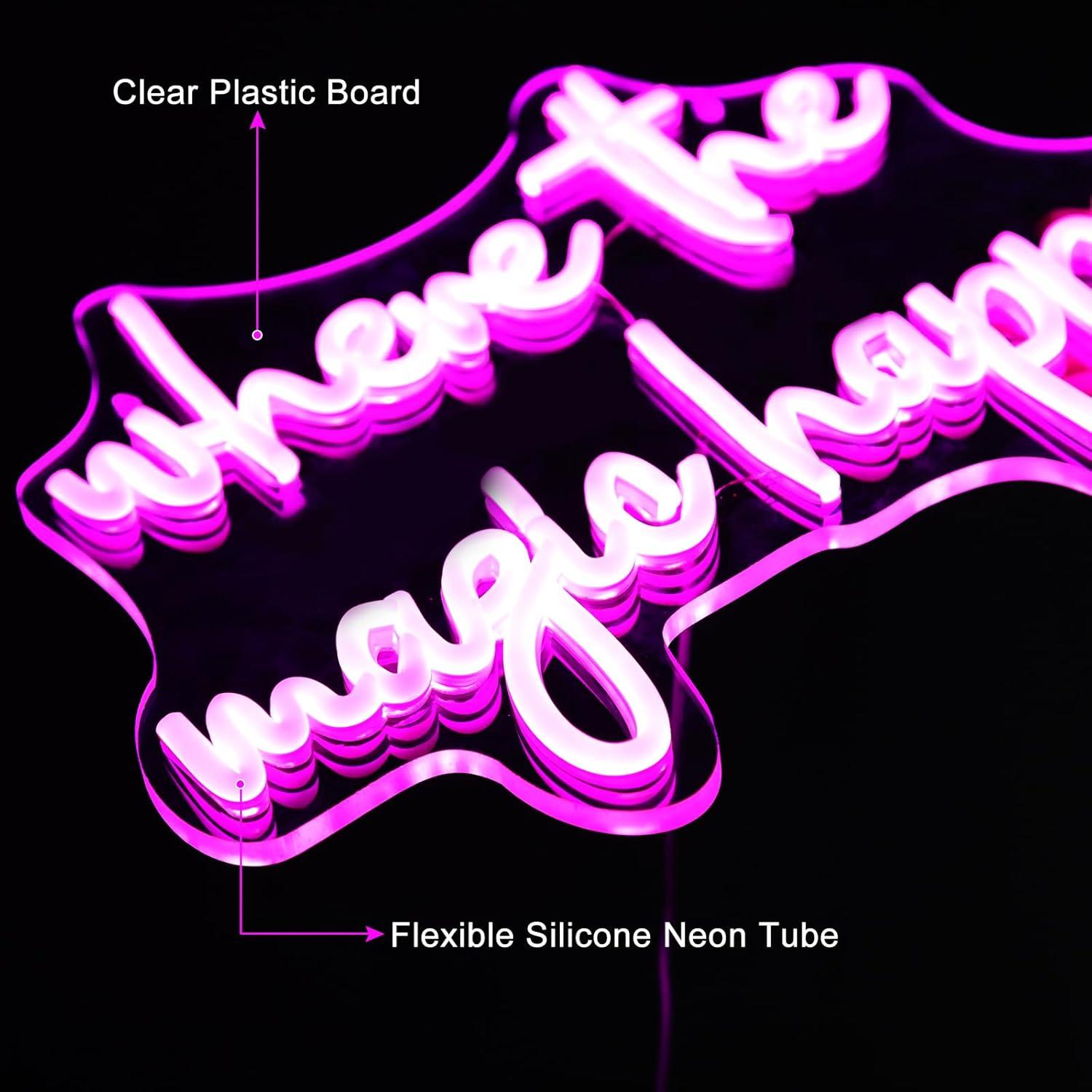 Where The Magic Happens Neon S - Lighting Decor Wedding 评论和价格
