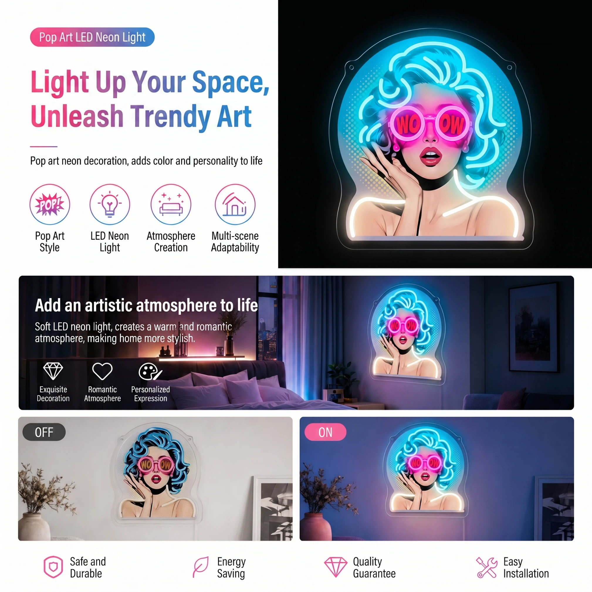 Aesthetic Neon Lights for Room - Lighting Decor Wow 评论和价格
