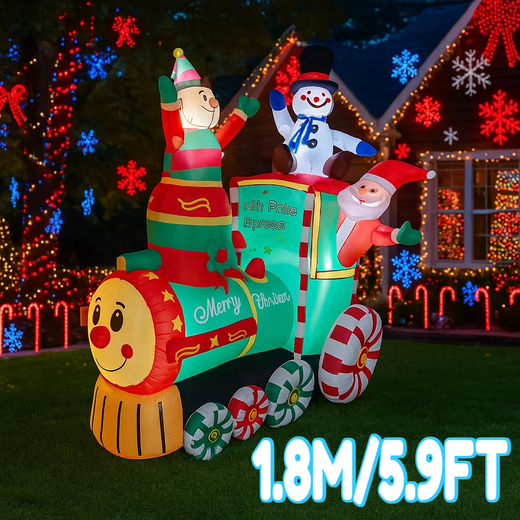 1.8M/5.9FT Inflatable Santa Cl - Santa'S Elves Holiday Lighting & Decor Llc 评论和价格