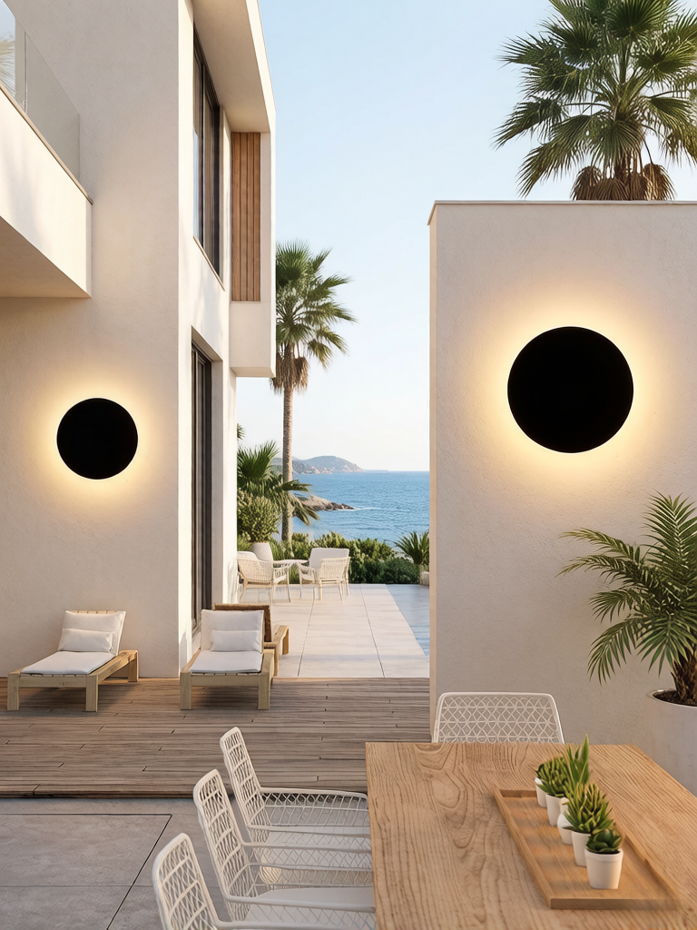 Nordic Minimalist Round LED Wa - Foyer Lighting Wall Decor 评论和价格