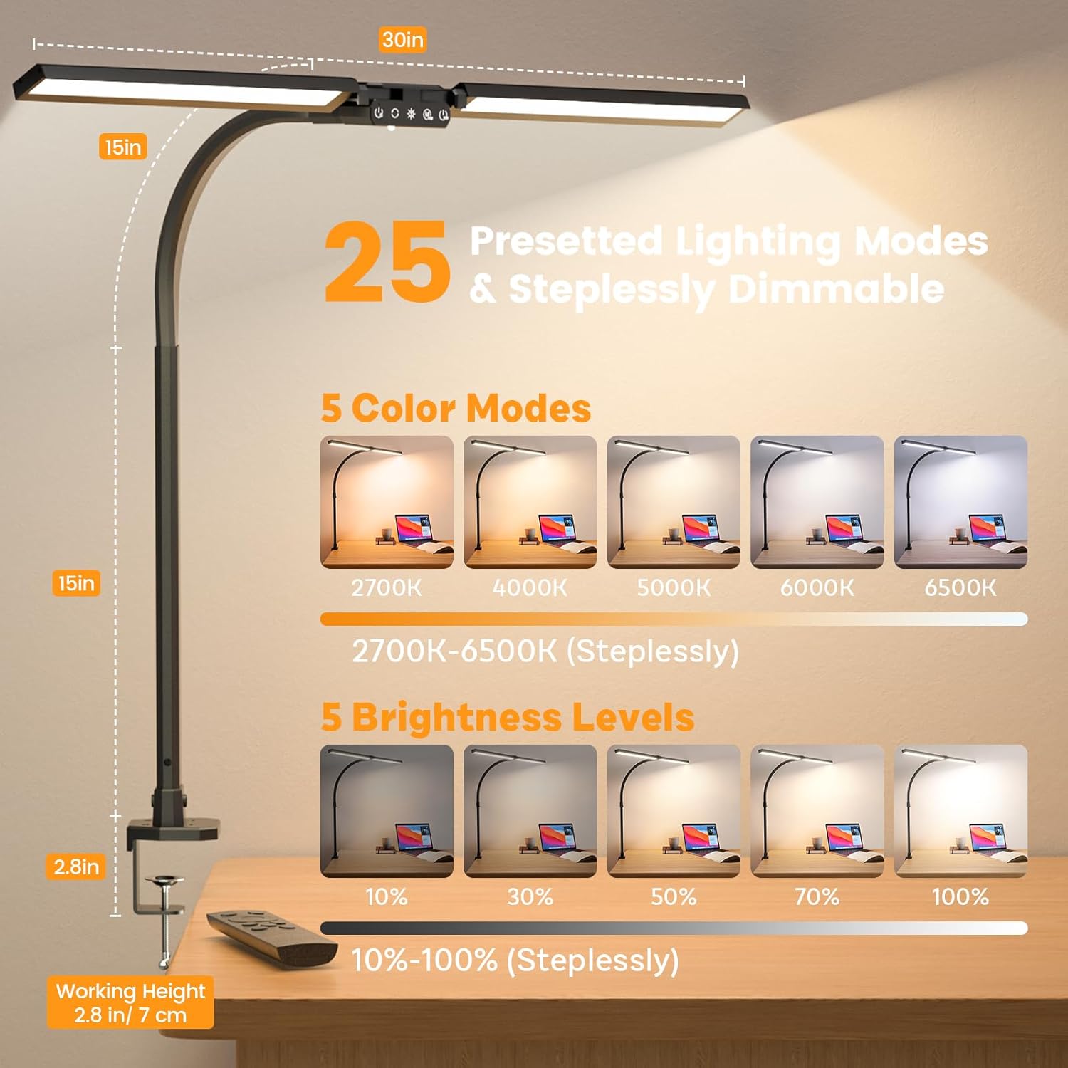 Upgraded RGB LED Desk Lamp wit - Home Lighting & Decor St Catharines On 评论和价格