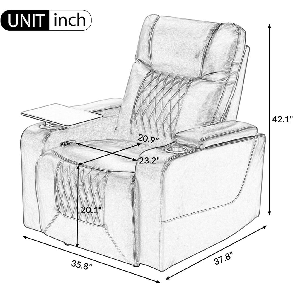 Brown Recliner Chair with USB  - Home Lighting & Decor St Catharines On 评论和价格