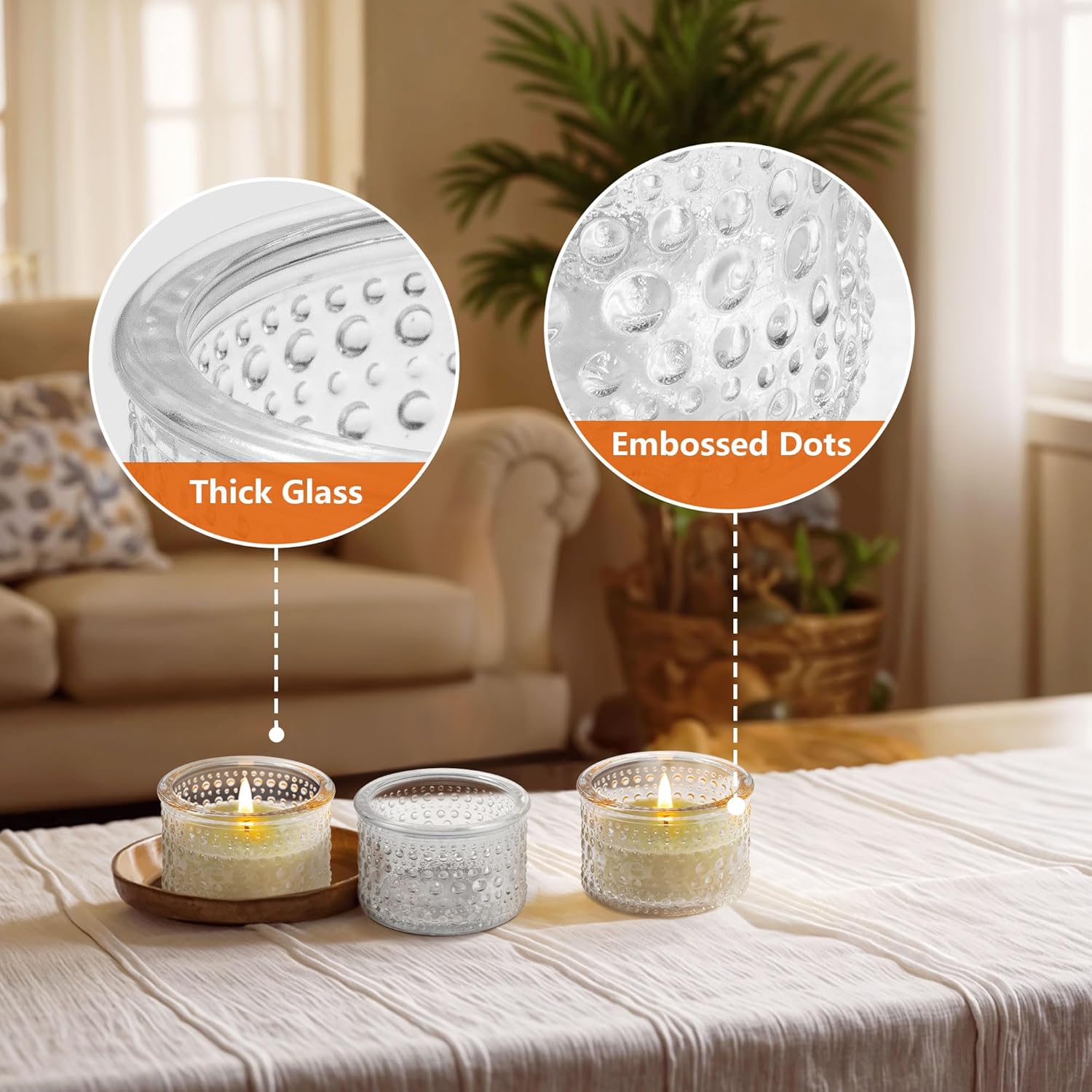 Clear Tealight Candle Holders  - Candle Holder Set 评论和价格