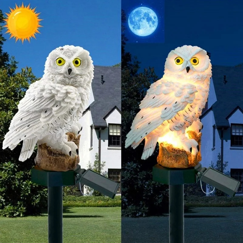 Solar Owl Statue Garden Light  - String Light Outdoor 评论和价格
