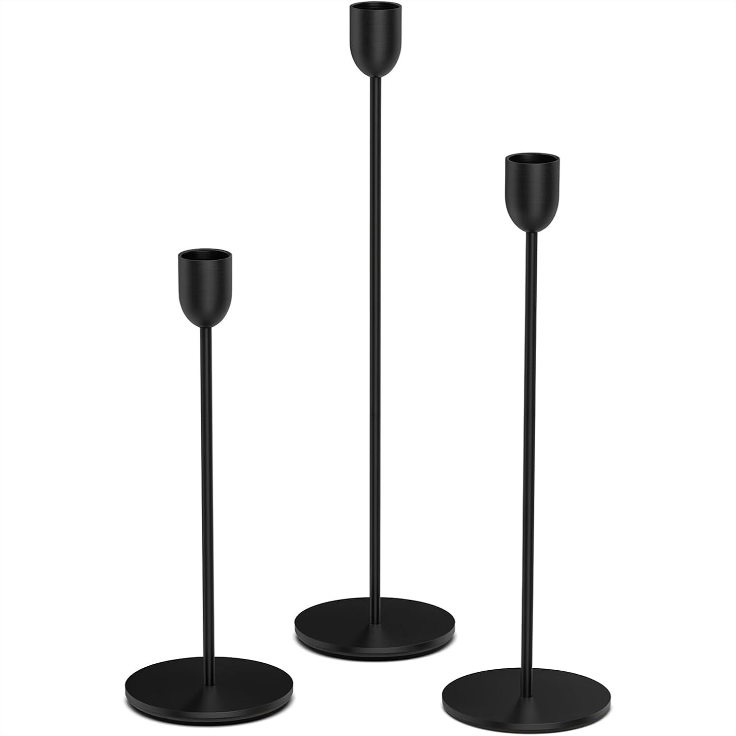 3PCS Black Candle Holder Set f - Candle Holder Set 评论和价格