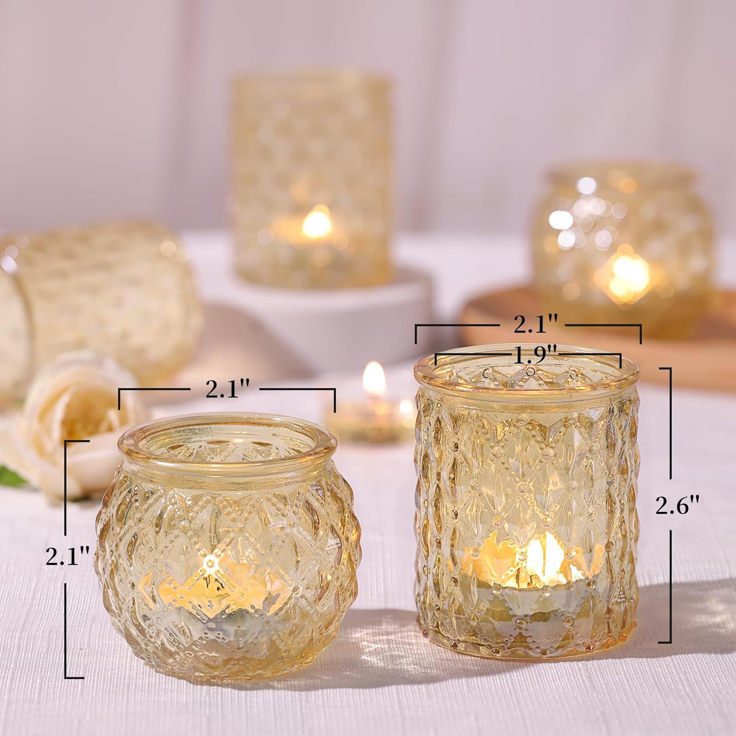 Gold Votive Candle Holders for - Candle Holder Set 评论和价格