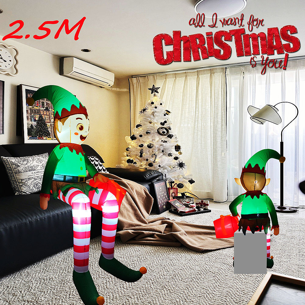 2.5M/8.2FT Christmas Santa Inf - Santa'S Elves Holiday Lighting & Decor Llc 评论和价格