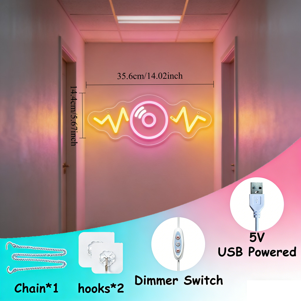 Sound Wave LED Neon Sign for B - Lighting Decor Wow 评论和价格