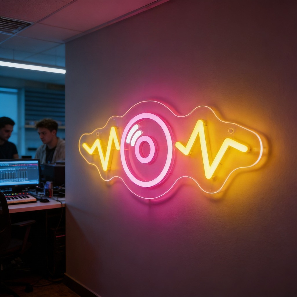 Sound Wave LED Neon Sign for B - Lighting Decor Wow 评论和价格