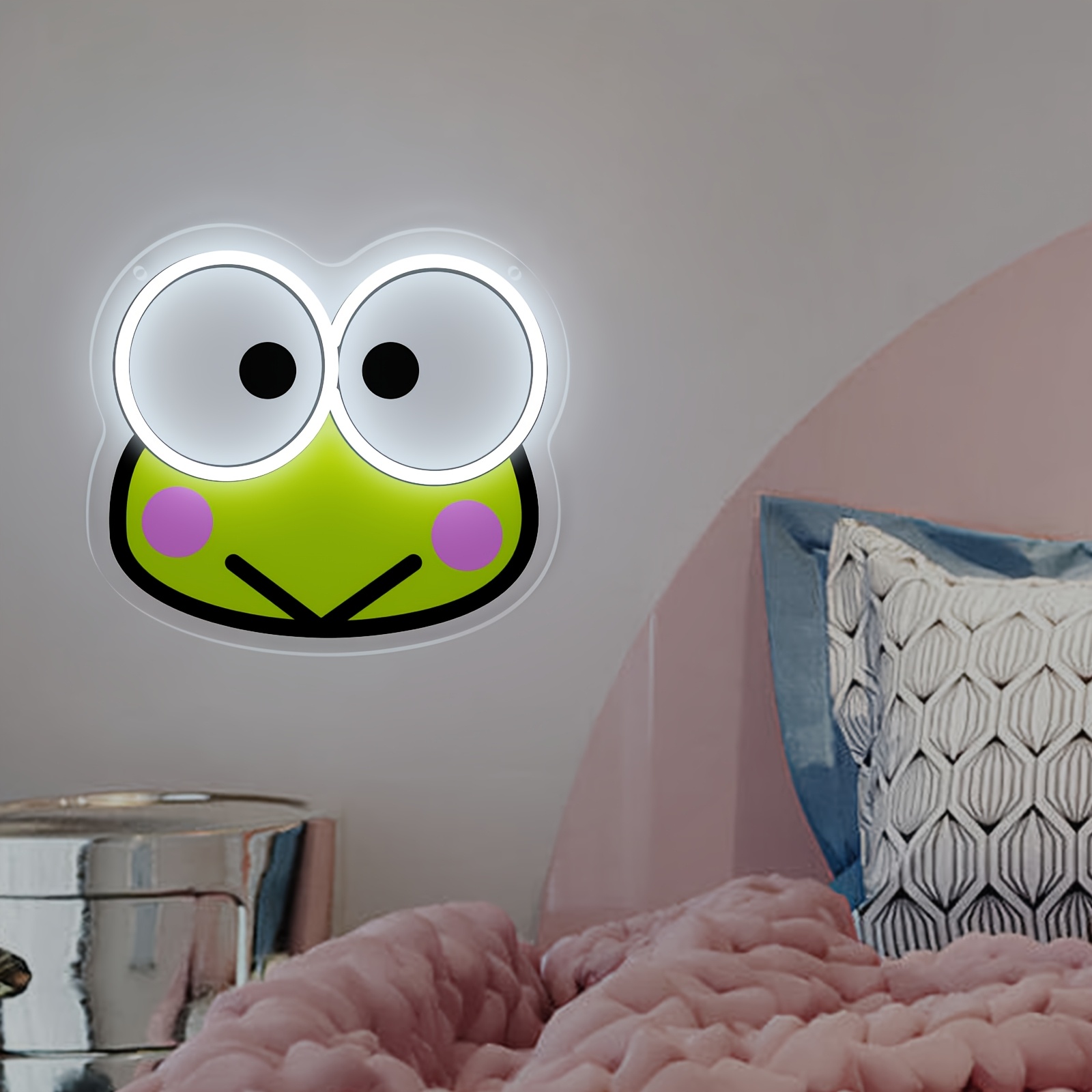 Keroppi Neon Sign Big-Eyed Fro - Lighting Room Decor Items 评论和价格