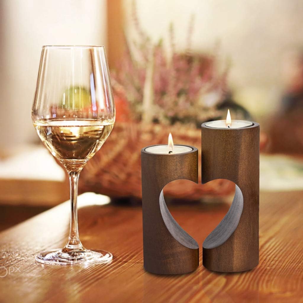 Wood Tealight Candle Holders,  - Candle Holder Set 评论和价格
