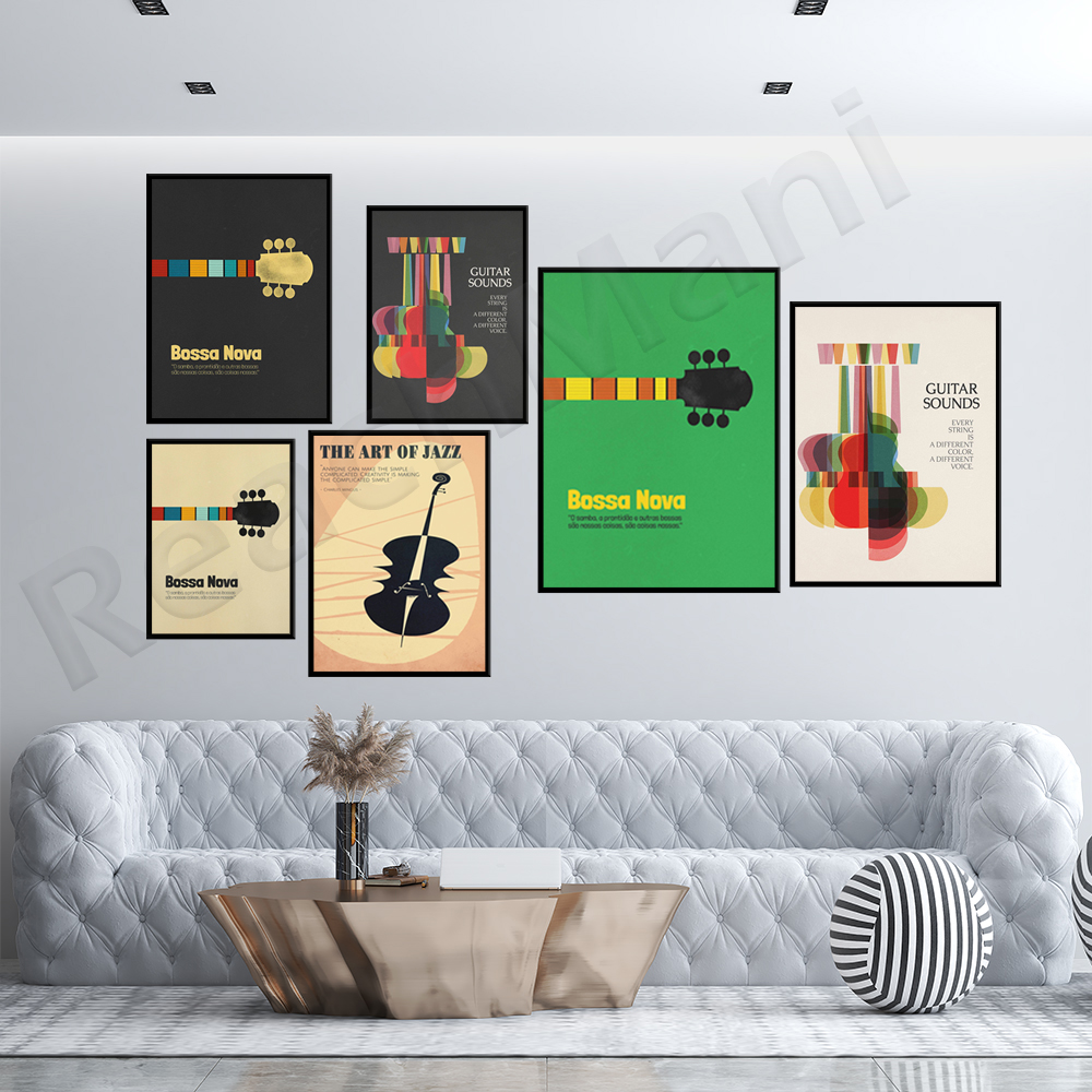 Bossa Nova Poster, Jazz Print, - Nova Decor & Lighting Vase 评论和价格